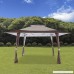 Cloud Mountain 13' x 13' Pop Up Canopy Outdoor Patio Yard Double Roof Easy Set Up Canopy Tent for Party Event Brown Beige - B07FP99VGR