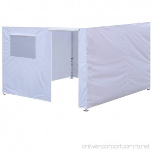 Eurmax Sidewalls Kit for Pop up Canopy Enclosure Side Walls Kit Zipper End Attach by Velcro Sidewalls Only (10x10 White) - B00HTZ5VD0