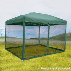 Quictent 8x8 Easy Pop up Canopy Screen House Tent with Netting Mesh Side Walls for Deck Patio and Backyard (Green) - B01I1APAXC
