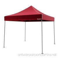 Stalwart Canopy Tent Outdoor Party Shade Instant Set Up and Easy Storage/Portable Carry Bag Water Resistant Spacious Summer Cover 10x10 By (Red) - B00P2H8WS8