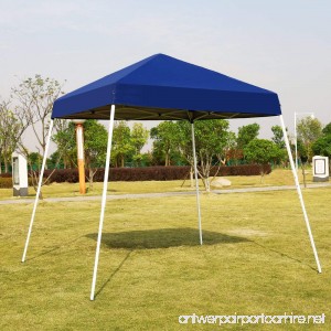 VIVOHOME Slant Leg Outdoor Easy Pop Up Canopy Party Tent Blue 10 x 10 ft - B076GXD4D2