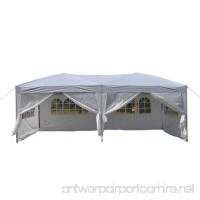 Z-ZTDM10'x 20' Ez Pop Up Shade Portable Tent  Outdoor Easy Up Canopy White Heavy Duty Shelter with 6 Removable Sidewalls &4 Transparent Windows Folding Instant Party Wedding Canopy Tent - B07BXS8L9X