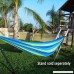 Anyoo Single Cotton Outdoor Hammock Multiples Load Capacity Up to 450 Lbs Portable With Carrying Bag for Patio Yard Garden - B077147NV7