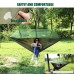 BSWEEII Double Camping Hammock with Mosquito Bug Net Zippers Outdoor 2 Person Hammock Tent Portable Backpack Hammocks for Kids Adults Lightweight Dry Quickly Nylon Parachute Hammock Tree Straps - B07C1447DG