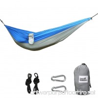 Camp Solutions Double Hammock Outdoor Parachute Hammock Bed with Carabiners Tree Straps for Backpacking Camping Beach Hiking 118(L) x 79(W) - B06ZZBKZH3