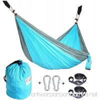 Cutequeen Double Nest Parachute Camping Hammock with Tree Straps by For Travel Camping Backpacking Kayaking - B07BQP4JCW