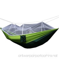 Do4U Camping Hammock with Mosquito Net  Ultralight Portable Nylon Garden Double Parachute Hammocks for Backpacking  Travel  Beach  Yard (Blackish green) - B06XX8MWX3