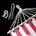 Flexzion Portable Swing Hammock Leisure Hanging Canvas Wooden Single Red and White Stripes 78.78 x 31.5 for Outdoor Garden Patio Camping Beach Travel Sleeping Bed - B018S7KHSG