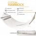 HoogaGoods Hang In There Cotton Hammock (White Double Set of 1). Comes with Pillow. Perfect Hammock for Patio - B074KKS87C
