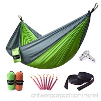 HUKOER Hammock Double Camping Hammock Portable Nylon Garden Hammock with Straps/Stakes Max 550 lbs Capacity for Backpacking Camping Travel Beach Yard - B01LYHEIT0