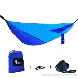 iYaYoo Parachute Single Camping Hammock With 2 x Hanging Straps and Carabiners Multifunctional Lightweight Nylon Portable Hammock for Camping Beach Yard Garden Outdoors 106 L x 55 W - B071DZG6S1