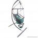 Kuyal Hanging Hammock Chair Deluxe Swing Outdoor Chair W/Pillow and Drink Holder for Backyard Bedroom Porch Outdoor Camping Well-equipped S-shaped Hook (Green) - B075S765LD