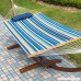 Lazy Daze Hammocks Quilted Fabric Double Size Spreader Bar Heavy Duty Stylish Hammock Swing with Pillow for Two Person Seaside - B07DQLTF3D