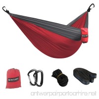 Neweping Outdoor Double Camping Hammock - Lightweight Portable Outdoor Nylon Parachute 2 Persons Hammocks With Tree Straps/Aluminum Carabiners Hammock For Backpacking Hiking Beach 118x 78 - B07571YSYG