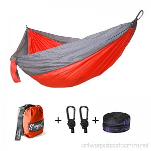 ShingoC Portable Outdoor Travelling Lightweight Parachute Nylon Double Camping Hammocks with Straps - B075XLHNZ8
