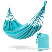 Stratr Brazilian Hammock - Double Hammock for Porch  Backyard  Indoor and Outdoors - Extremely Comfortable Woven Cotton Fabric (Turquoise) - B0755W757Q
