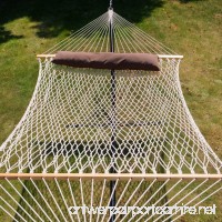 TOUCAN OUTDOOR Cotton Rope Hammock  Poly Fiber Stuffing Pillow  2 Person Capacity 450 lbs for Outdoor Patio  Yard  and Porch - B0743BHX6W