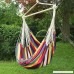 Adeco 16.5 Wide Seat Cotton Fabric Canvas Hammock Chair with 2 Pillows Tree Hanging Suspended Outdoor Indoor Chair Bermuda Color Antigua Red - B00ODI521C