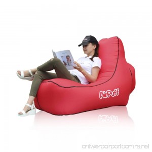 AirPuff Inflatable Lounge Chair Outdoor for Beach Travel Lawn - Comfortable Lazy Chair Lounger Portable (Red) - B07C6YY2GV
