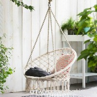 Apollo Box Hammock Chair  300 Pound Capacity Macrame Swing Chair Included Hammock Hanging Accessory  Perfect for Indoor/Outdoor Home Patio Deck Yard Garden Reading Leisure Lounging White - B07F2FVRV2