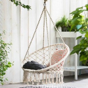 Apollo Box Hammock Chair 300 Pound Capacity Macrame Swing Chair Included Hammock Hanging Accessory Perfect for Indoor/Outdoor Home Patio Deck Yard Garden Reading Leisure Lounging White - B07F2FVRV2