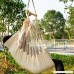 Bormart Hanging Rope Hammock Chair Large Cotton Weave Porch Swing Seat Comfortable and Durable Hanging Chair for Yard Bedroom Porch Indoor Outdoor - 2 Seat Cushions Included (White) - B07CGZF9FY
