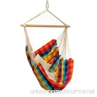 Byer of Maine Brazil Hanging Hammock Chair Indoors and Outdoors Recycled Cotton/Polyester Blend Canvas Handwoven Rainbow 68 L X 42 W Holds up to 240lbs - B005CNLTXM