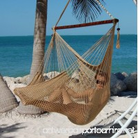 Caribbean Hammocks Polyester Hanging Chair  Large  48" L  Tan - B008XTV694