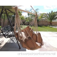 Hammock Chair Hanging Rope Chair Porch Swing Outdoor Chairs Lounge Camp Seat At Patio Lawn Garden Backyard Tan - B0179CVJO2