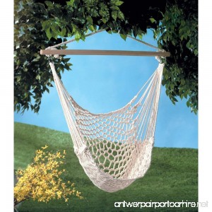 Homey Delight Hammock Swing Chair Hanging Cotton Cloth Porch Tree Rope Outdoor Garden Seat - B07FS1FJ4H