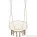 Petra Leisure 7 Ft. Teak Stain Hammock Chair Stand w/ Bohemian Chic Macrame Dream-Catcher Tassel Rope Swing. Perfect for Indoor/Outdoor Home Patio Deck Yard Garden. 265LB Weight Capacity. - B07B1L1ZHC