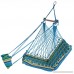Sunnydaze Hanging Padded Soft Cushioned Hammock Chair with Footrest 26 Inch Wide Seat Max Weight: 330 Pounds Ocean Breeze - B01E9OQBUK
