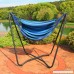 Sunnydaze Hanging Rope Hammock Chair Swing with Space Saving Stand Beach Oasis - For Indoor or Outdoor Patio Yard Porch and Bedroom - B06ZYRX6DB