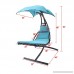 Uenjoy Swing Hanging Chaise Lounger Chair Arc Stand Air Porch Hammock Canopy Chair Teal - B01KFAWN1I