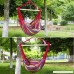 YUEBO Hanging Rope Hammock Chair Porch Swing Seat for Indoor or Outdoor Spaces Max.265 Lbs with One Spreader Bar Red Green - B077PK98DT
