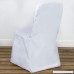 BalsaCircle 10 pcs White Polyester Square Top Banquet Chair Covers Slipcovers for Wedding Party Reception Decorations - B014EGFBNG