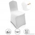 Creine Set of 100pcs Universal White Color Chair Covers Stretchable Polyester Spandex Banquet Dining Chair Slipcover Decoration for Wedding Anniversary Party Home Use (US STOCK) - B07BMM15BG