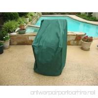 Durable Outdoor Patio Vinyl 4-Stack Resin Chair Cover - Green - B00DSR7Z00