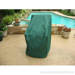 Durable Outdoor Patio Vinyl 4-Stack Resin Chair Cover - Green - B00DSR7Z00