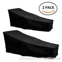 Hootech Set of 2 Patio Chaise Lounge Cover Heavy Duty Outdoor Lounge Chair Covers Protector Waterproof Lightweight 82”Lx30”Wx31”H - B07F63RH7K