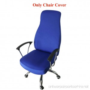 Ozzptuu Spandex Elastic Chair Cover Durable Pure Color Split Thin Section Chair Covers for Computer Office Desk (Royal Blue) - B073Y8MGP5