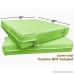 QQbed 4 Pack Outdoor Patio Chair Washable Cushion Pillow Seat Covers 20 X 18 - Replacement Covers Only X4 Greenery Green - B07CBQ75MZ