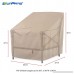 SunPatio Outdoor Club Chair Cover Lightweight Water Resistant Eco-Friendly Helpful Air Vents All Weather Protection Beige 33.5 L x 37 W x 36 H - B01F8LFHZS