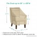 SunPatio Patio Standard Chair Cover Outdoor Waterproof Standard Dining Chair Cover Heavy Duty Furniture Cover 27 L x 30 W x 32/22 H Durable and All Weather Protector Beige - B07DNS3HKN