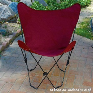 The Hamptons Collection Maroon Red Replacement Cover for Retro Folding Butterfly Chair - B00D36T81K