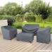 Baner Garden N87 4-piece Outdoor Veranda Patio Garden Furniture Cover Set with Durable and Water Resistant Fabric (Grey) - B0734XQ4Q1