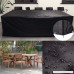 Baring Rectangular Patio Table & Chair Set Cover Durable and Water Resistant Fabric Outdoor Furniture Cover Black (13513575cm) - B078WPXND4