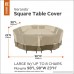 Classic Accessories Veranda Patio Square Table and Chairs Cover for 8-Chair - Durable and Water Resistant Patio Set Cover (55-228-011501-00) - B00HNJVWRQ