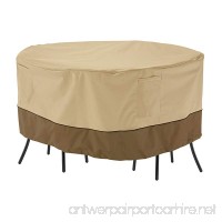 Classic Accessories Veranda Round Patio Bistro Table and Chair Set Cover - Durable and Water Resistant Patio Furniture Cover (71962) - B000W42U6G