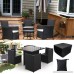 Fellie Cover Square Patio Table and Chair Set Cover 49-Inch Waterproof Outdoor Furniture Cover Durable Patio Table Cover Black - B06W52YZ93